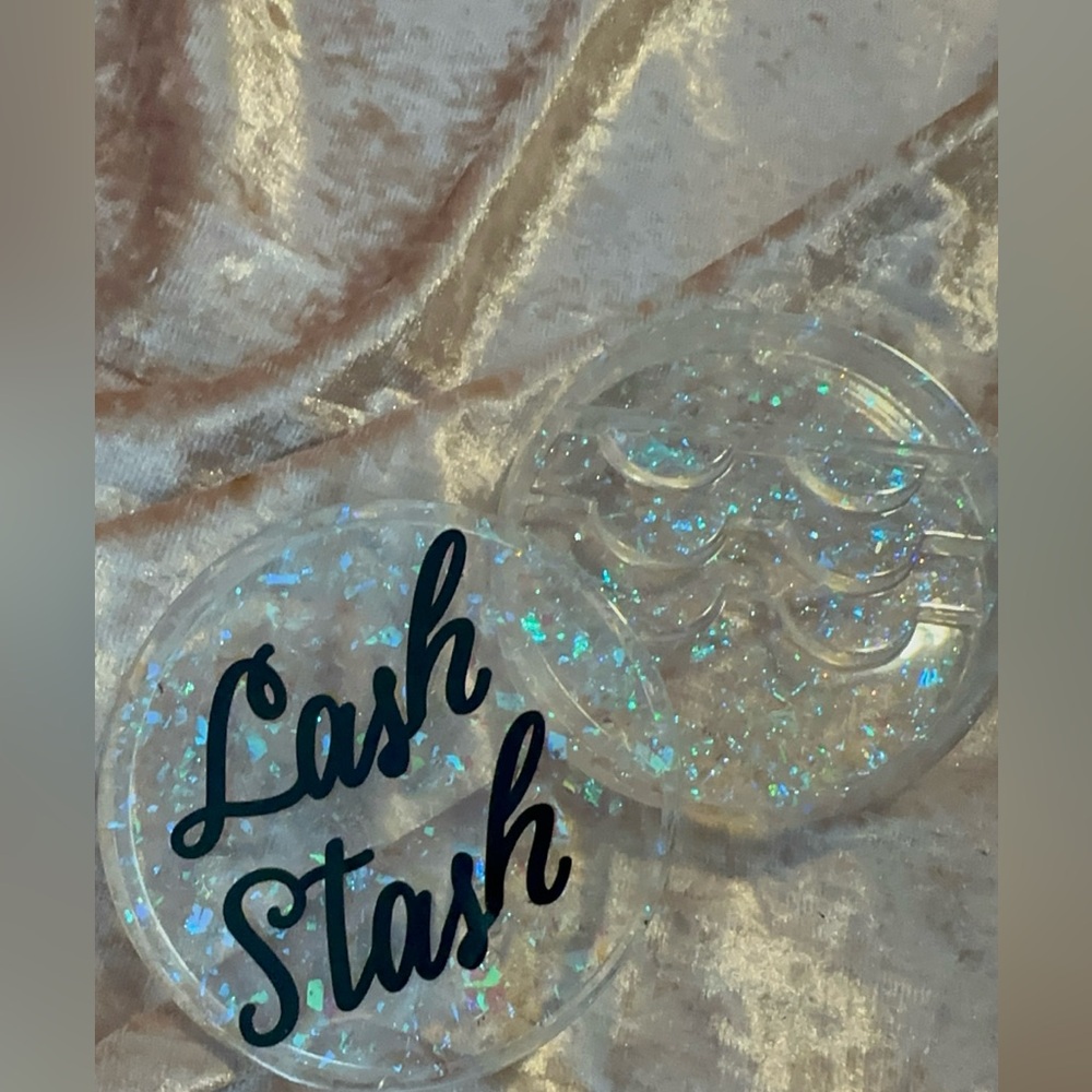 New Handmade Epoxy resin Lash Case transparent